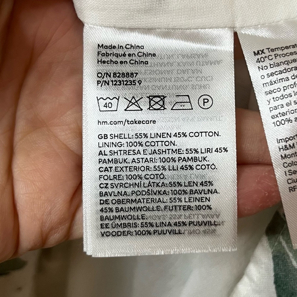 H&M Floral Midi Dress - White with Multicolor Floral Print - Picture 8 of 12